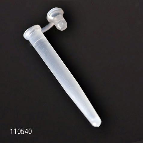 Globe Scientific Microcentrifuge Tube, 6 x 47mm (400uL), LDPE, Attached Plug Cap Image